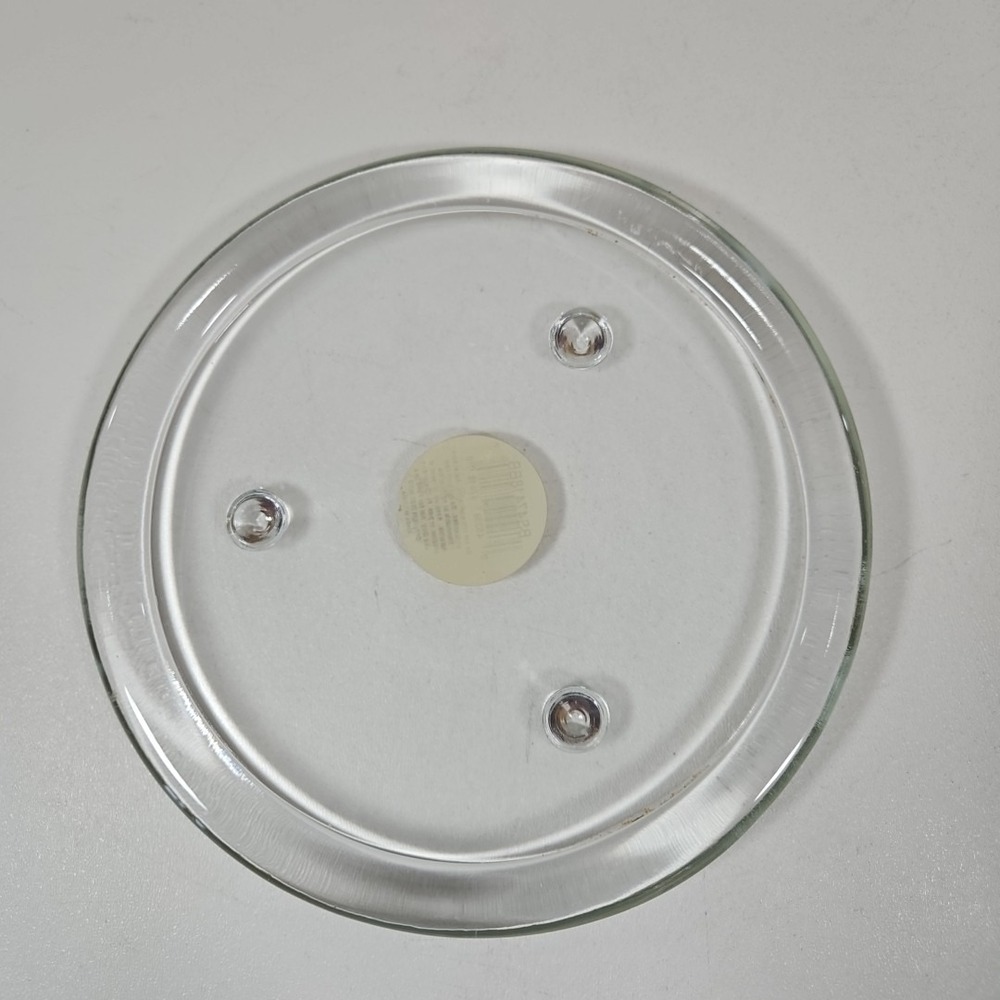 Clear Glass Candle Holder Plate with Feet‎ Round Tray Home Decor 6 Inch